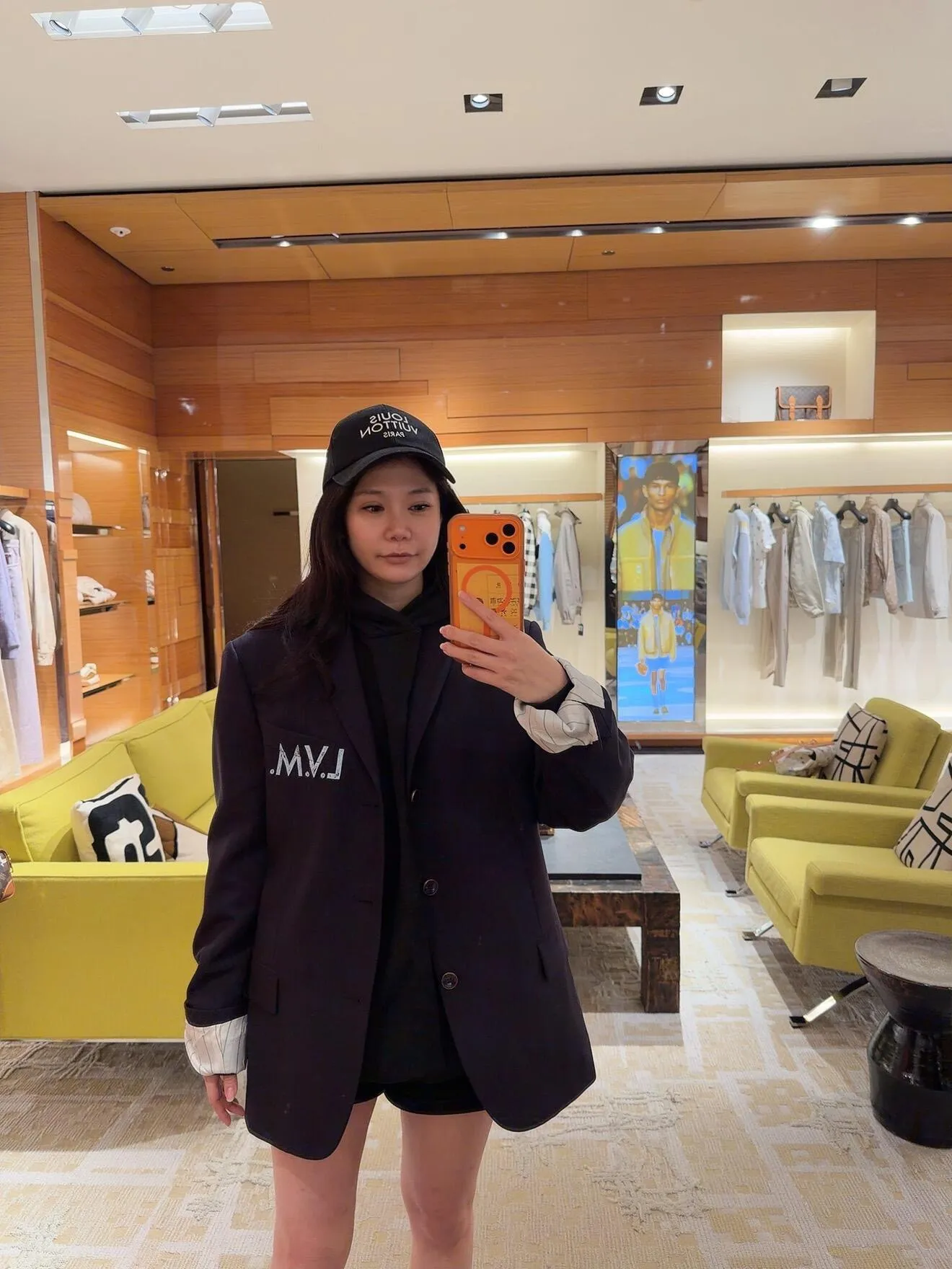 Louis Vuitton Pocket Embroidered Single Breasted Suit Jacket